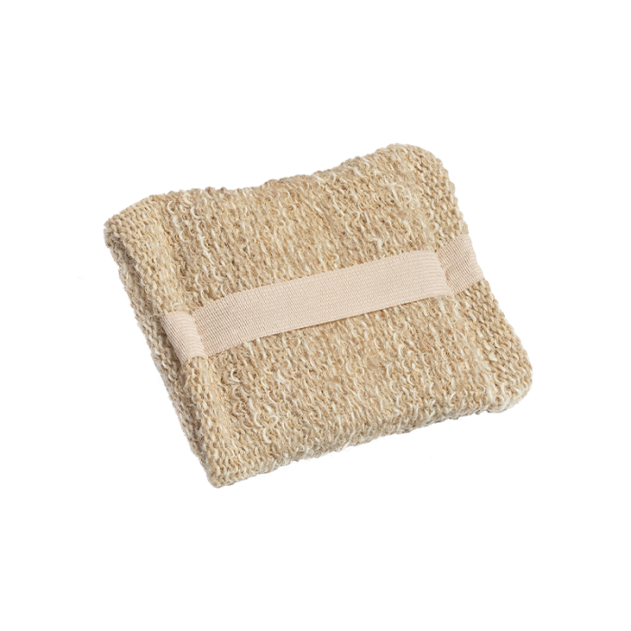 Мочалка брикет из конопли с хлопком 1 шт