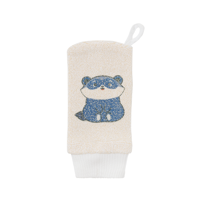 Мочалка детская рукавица из хлопка с рисунком 1 шт