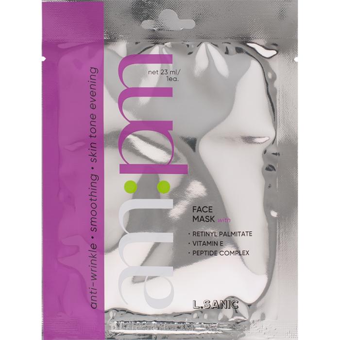 Антивозрастная тканевая маска с пептидным комплексом и ретинилпальмитатом 23 мл