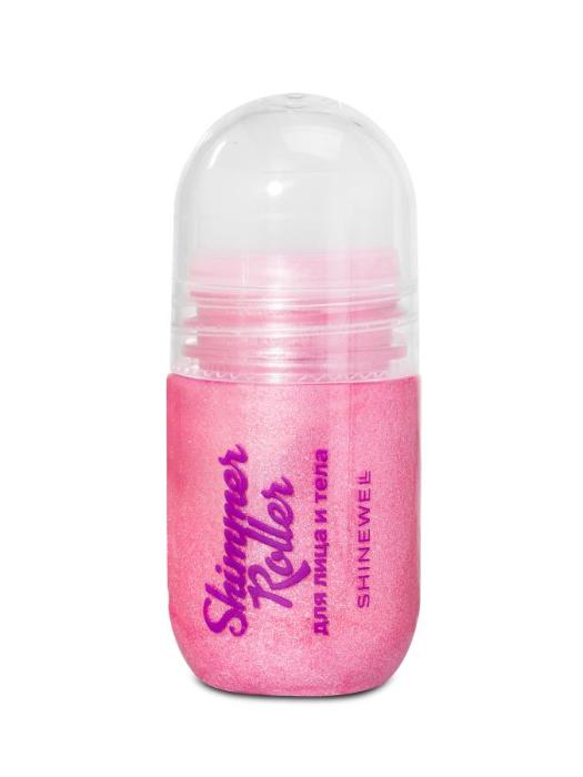Жидкий шиммер для лица и тела Shimmer Roller розовый 30 мл