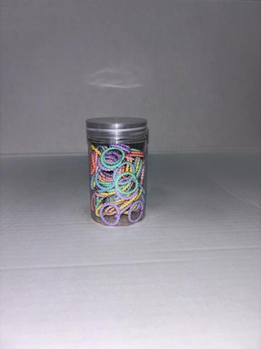 Набор резинок для волос банка Светлая 100шт 1 шт