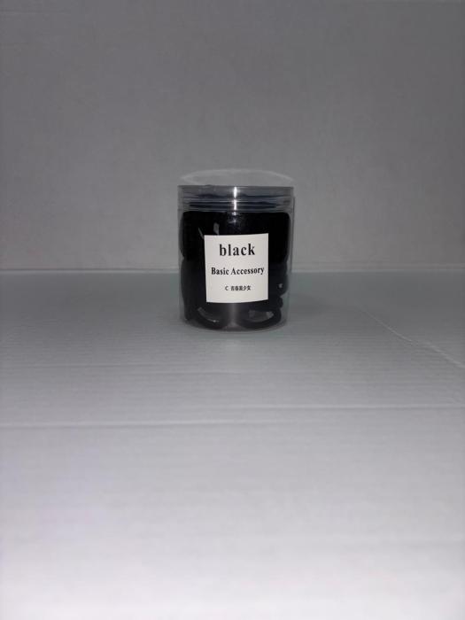 Набор резинок для волос банка Черная 50шт 1 шт