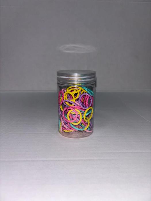 Набор резинок для волос банка Яркая 100шт 1 шт