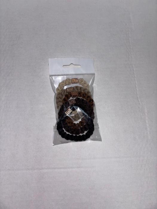 Резинки для волос с украшением прямоугольная 5 шт