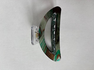 Заколка-краб для волос корейский стиль Дуга Зеленая 1 шт