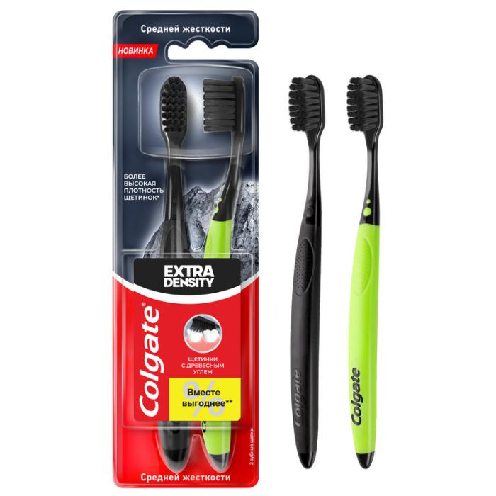 Зубная щетка Extra Density средней жесткости 2 шт