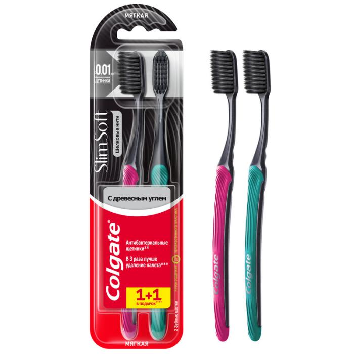 Промоупаковка Шелковые Нити с древесным углем (черная) 1+1 в подарок мягкая