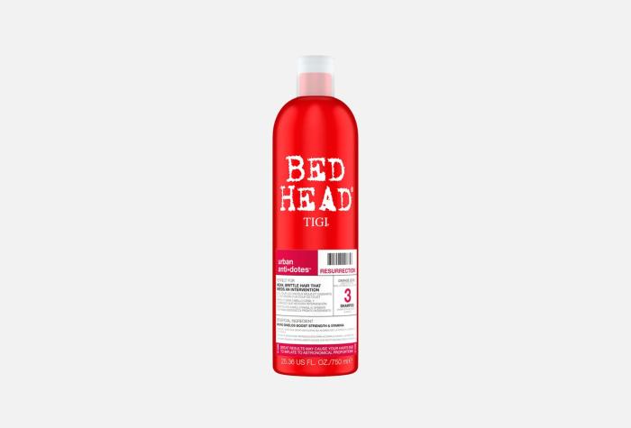BED HEAD Urban Anti+dotes Resurrection Шампунь для сильно поврежденных волос уровень 3 750 мл