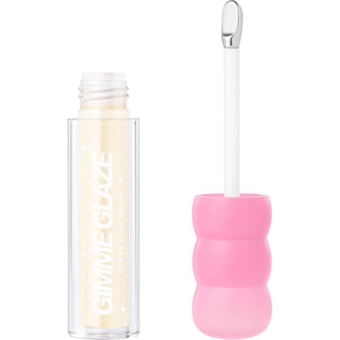 Блеск для губ  Lip Gloss Gimme Glaze № 01 lollipop — прозрачный с розовыми частицами