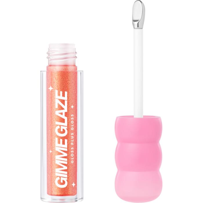 Блеск для губ  Lip Gloss Gimme Glaze № 02 sparkle syrup — прозрачный с голубыми частицами