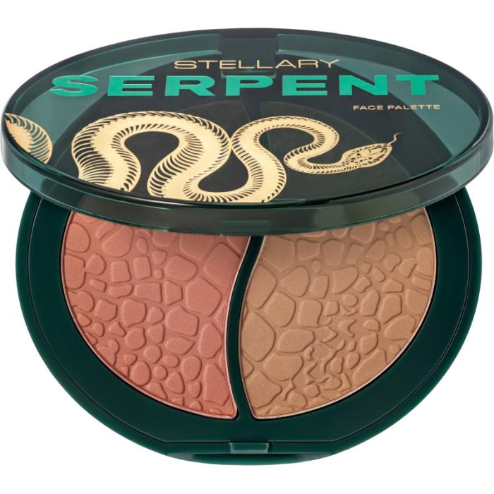 Палетка для лица контуринг и румяна Blush & Sculpt duo face palette Serpent collection № Контуринг Line Flexibility — холодный коричневый
Румяна Terracotta Flush — терракотовые