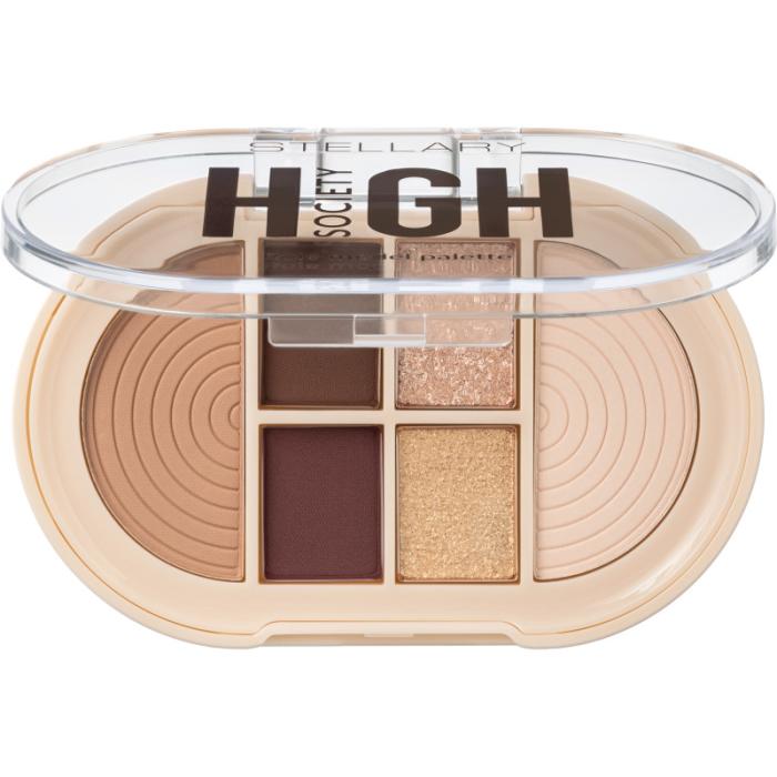 Палетка теней для век Eyeshadow palette № матовые бежево-коричневый и светло-серо-бежевый, матовые коричневый и бургунди, шиммерные цвета розового и желтого золота.