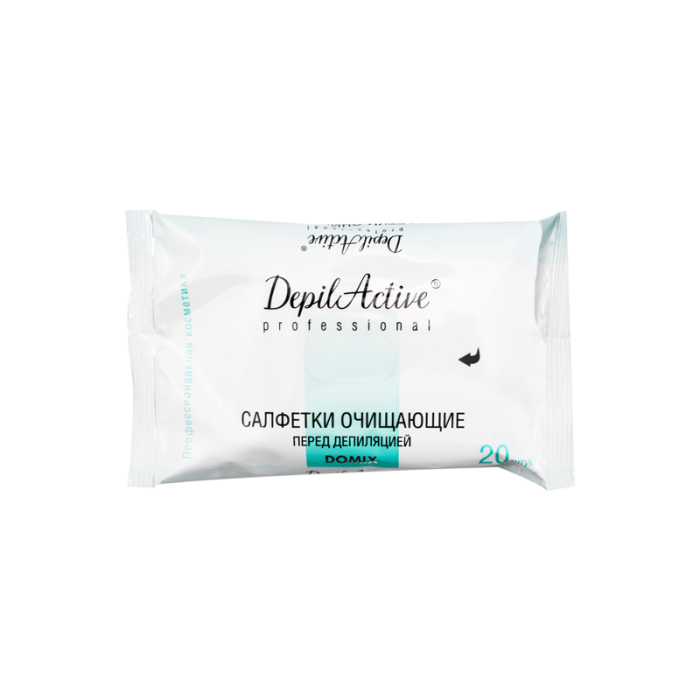 DEPIL ACTIVE Салфетки очищающие перед депиляцией с хлоргексидином 20 шт