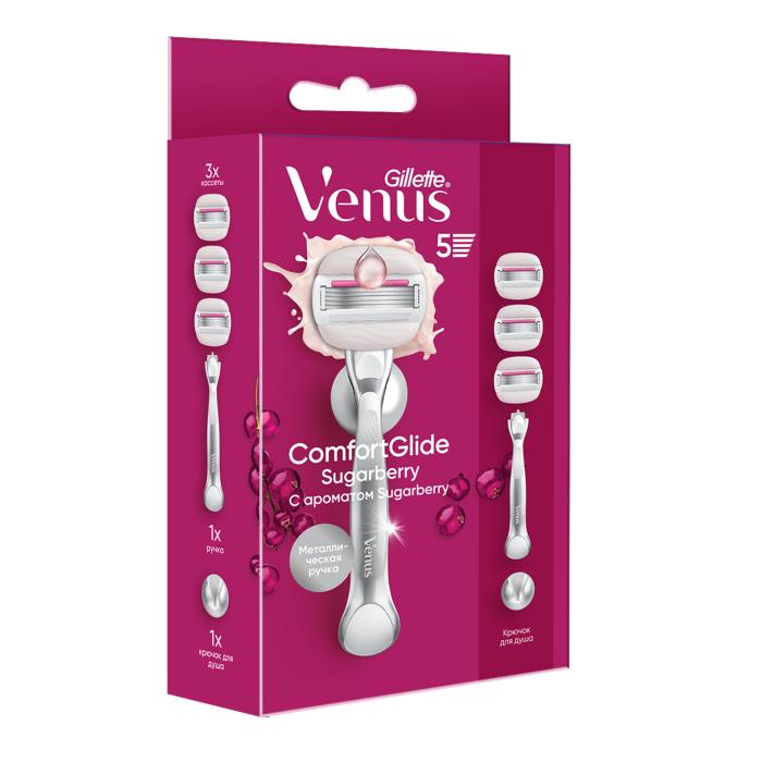 Venus Platinum Бритва с 3сменными кассетами, подставка 1 шт