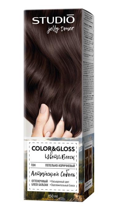 Color&Gloss Jelly Toner Блеск-бальзам для волос оттеночный для волос Алтайский соболь 150 мл