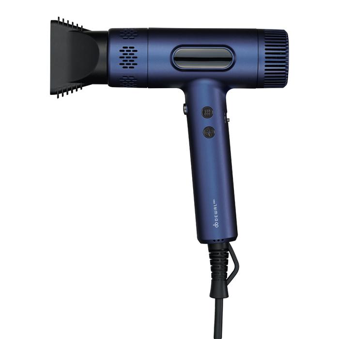 PRO Фен, цвет синий, вес 310гр, 2000Вт, ионизация, 3 насадки, провод 3 м