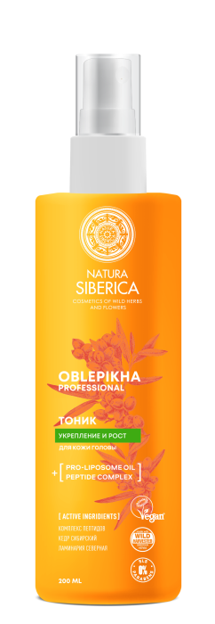 Oblepikha Professional Облепиховый тоник Укрепление и рост для кожи головы 200 мл