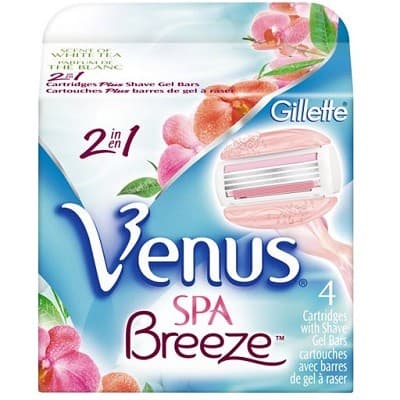 VENUS SPA BREEZE Cменные кассеты для бритья (cо встроенными подушечками с гелем) 4 шт