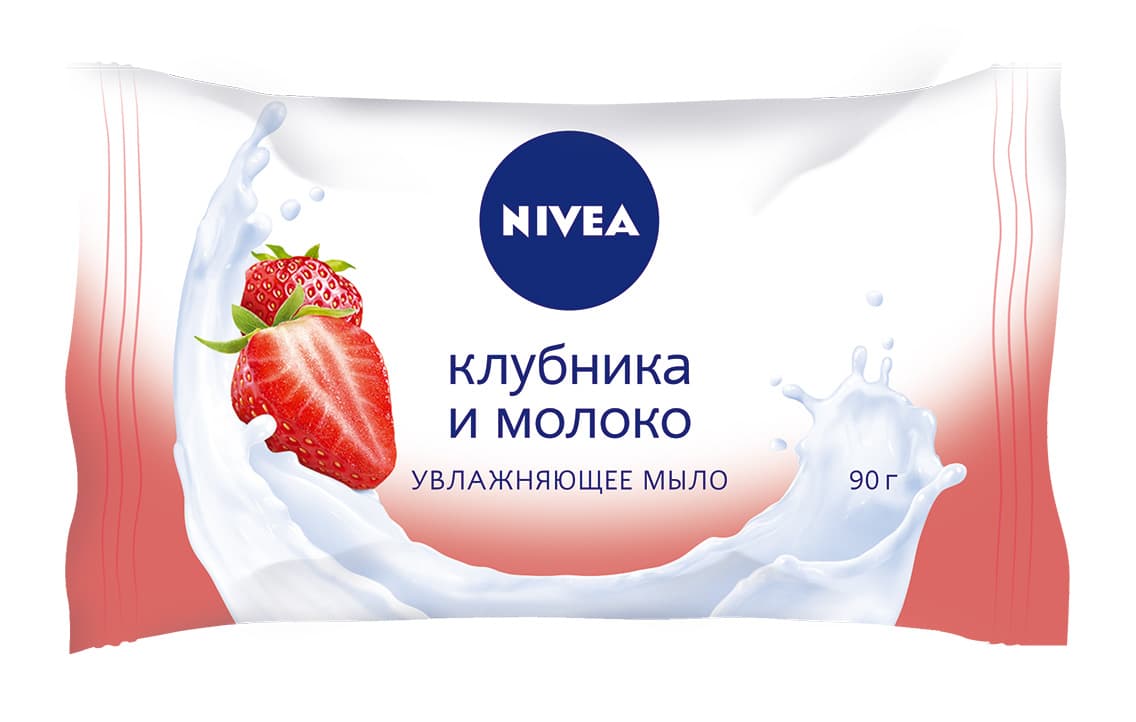Увлажняющее мыло Клубника и молоко 90 г