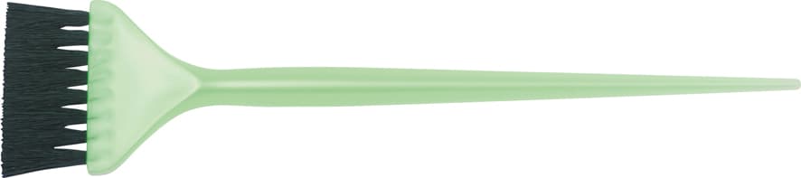 Кисть для окрашивания с черной щетиной узкая зеленая JPP048 green
