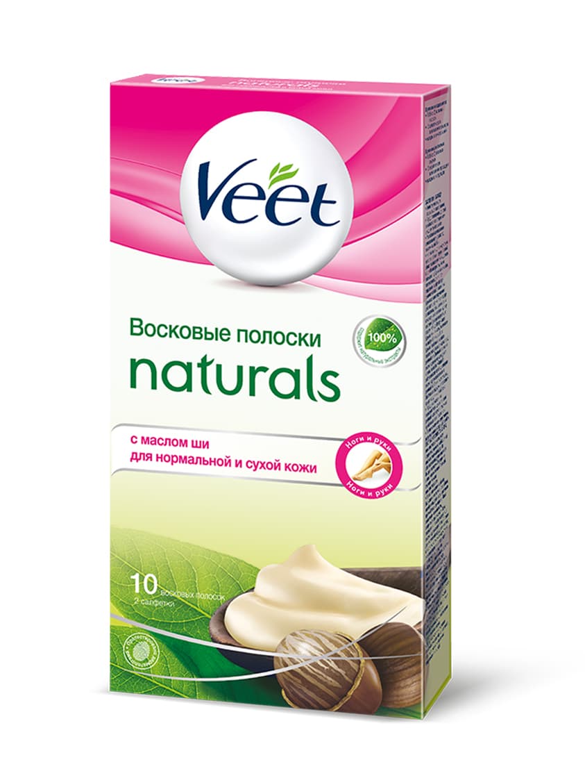 Восковые полоски с Маслом ши серии &quot;Naturals&quot; 10 шт