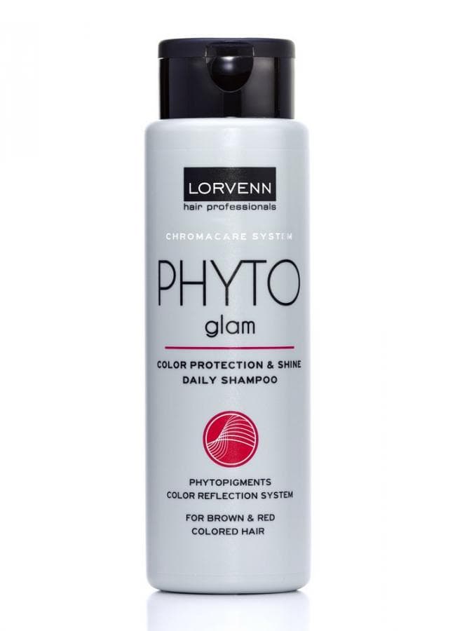 PHYTO GLAM Шампунь защита и блеск цвета для волос окрашенных в коричневый и красный цвет 300 мл