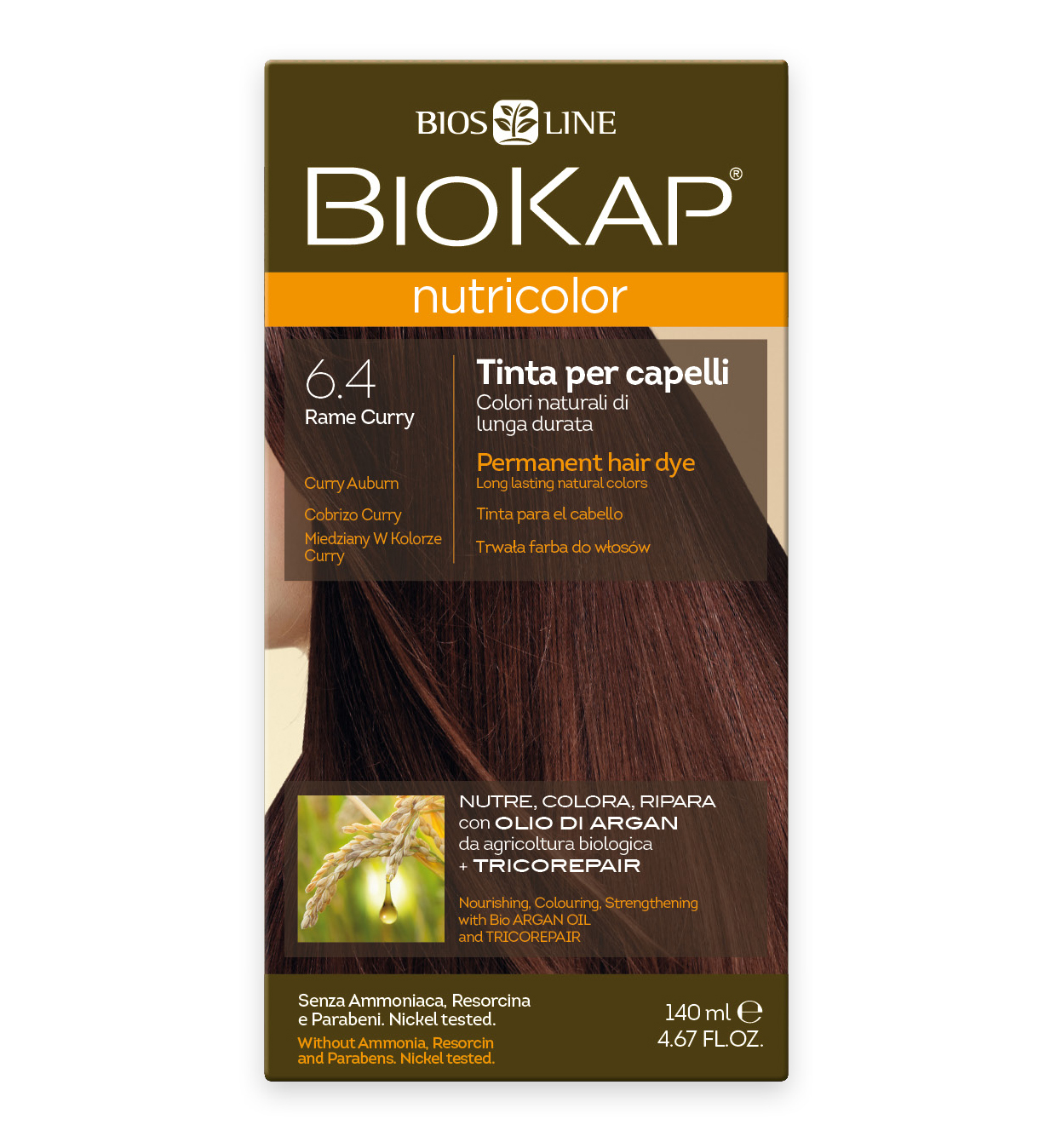 NUTRICOLOR Краска для волос № № 6.4 Карри медно-золотистый 140мл