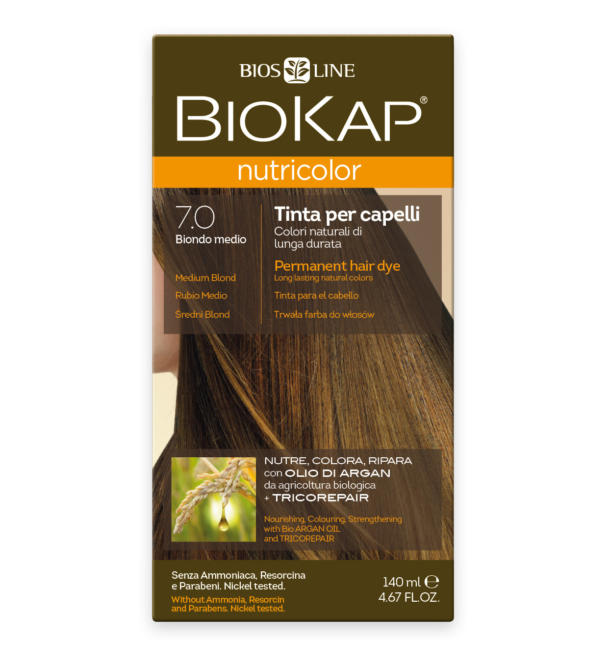 NUTRICOLOR Краска для волос № 7.0 Средне-русый 140мл