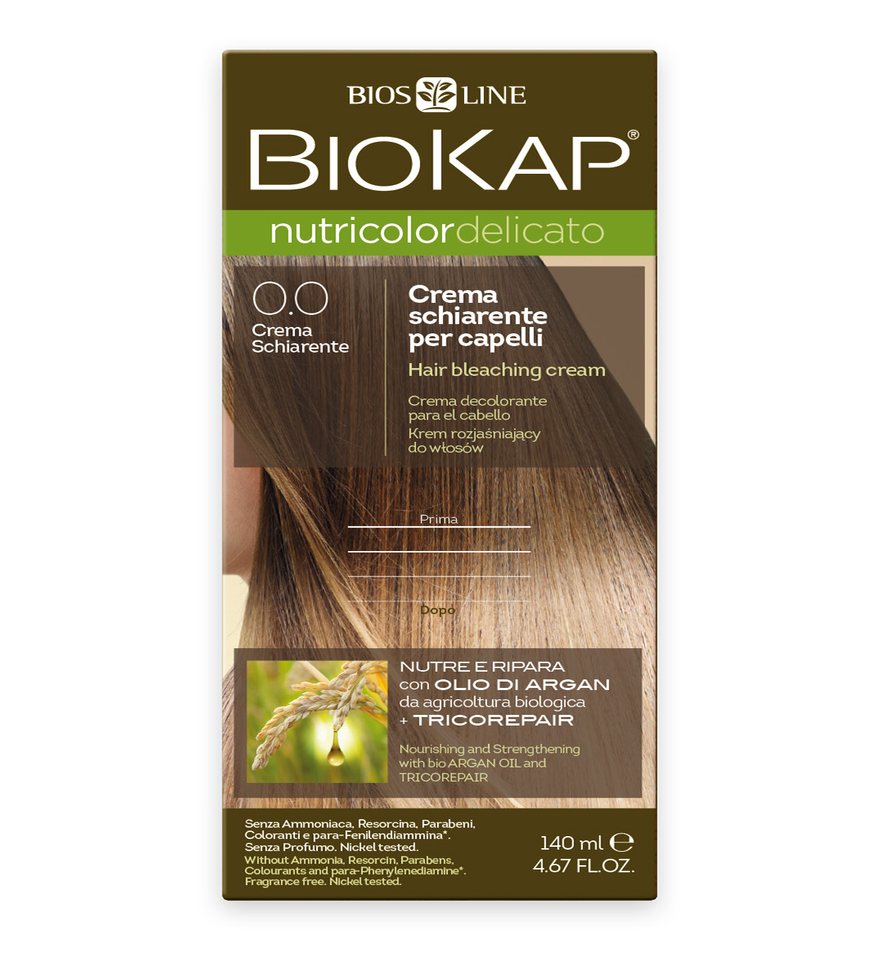 NUTRICOLOR DELICATO Краска для волос деликатная № 0.0 Осветляющий крем (осветляющий на 2-3 тона) 140мл