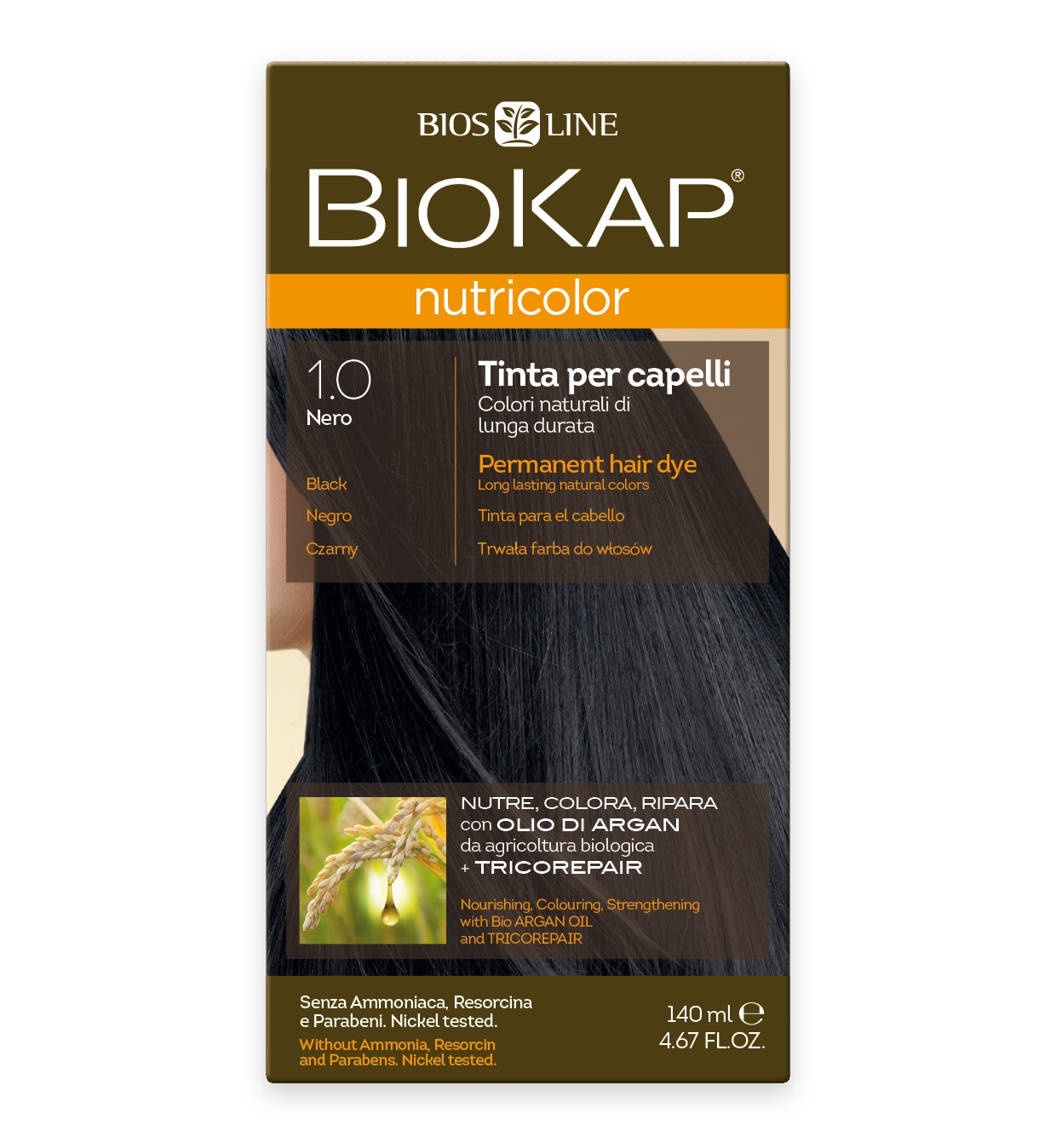 NUTRICOLOR Краска для волос № 1.00 Чёрный 140мл