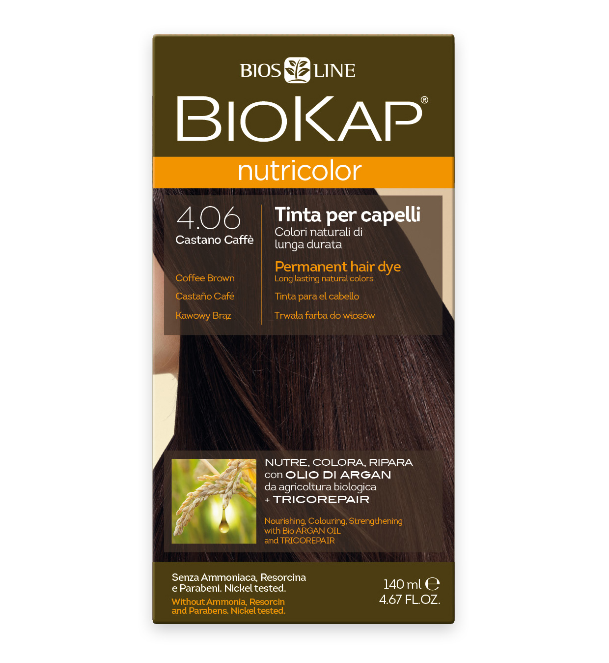 

Nutricolor Краска Для Волос № 4.06 Кофейно-Коричневый 140Мл