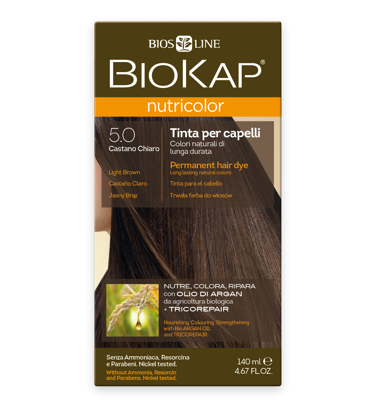 NUTRICOLOR Краска для волос № 5.0 Светло-коричневый 140мл