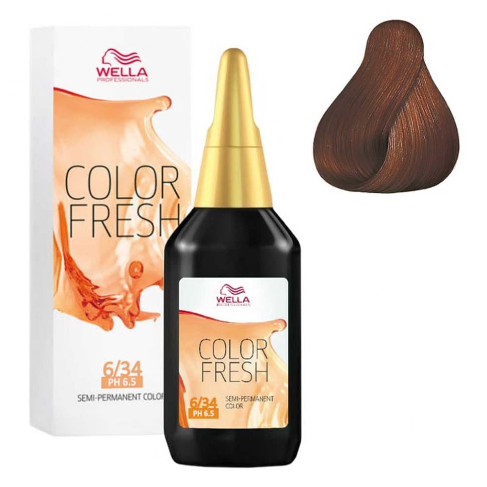 COLOR FRESH Оттеночная краска для волос № 6/34 темно-золотистый медный