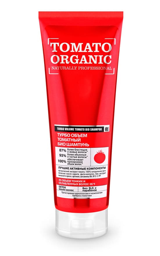 TOMATO ORGANIC &quot;Турбо объем&quot; Томатный био шампунь 250 мл