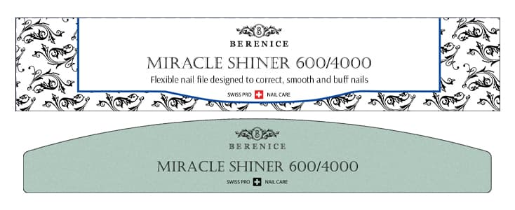 MIRACLE SHINER Пилка для ногтей полумесяц 600x4000
