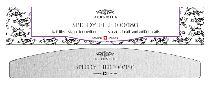 SPEEDY FILE Пилка для ногтей полумесяц Зебра 100x180