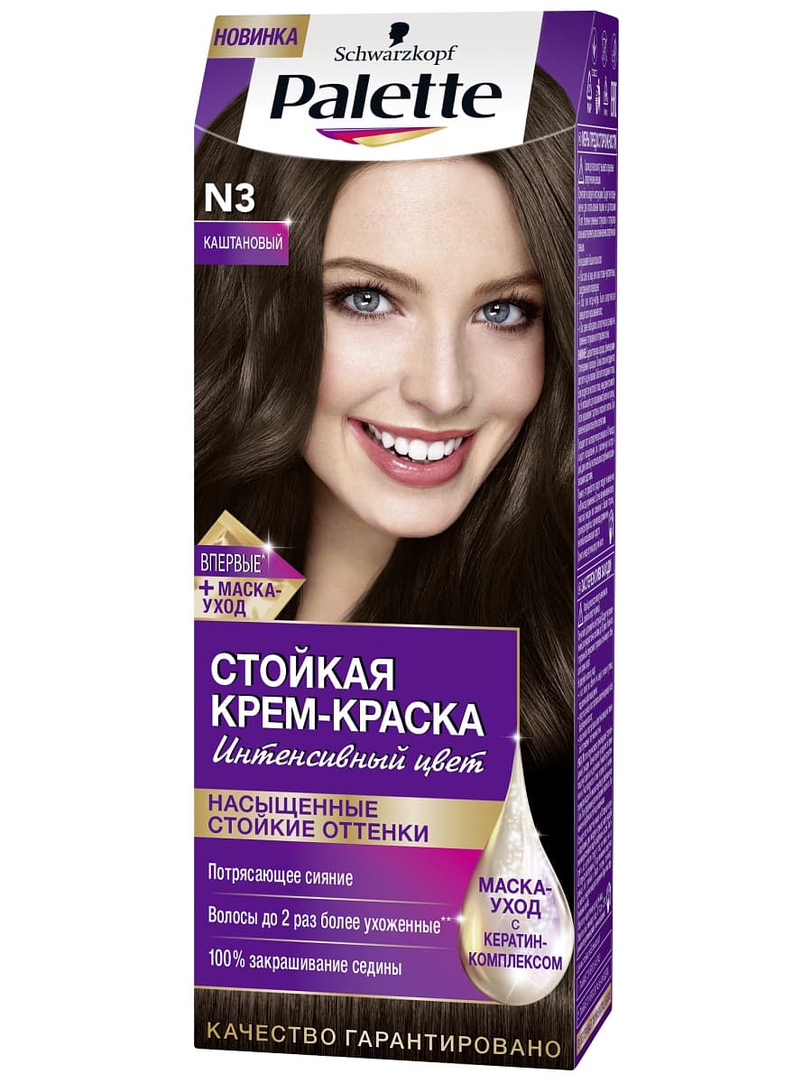 PALETTE Стойкая крем-краска № N3 Каштановый