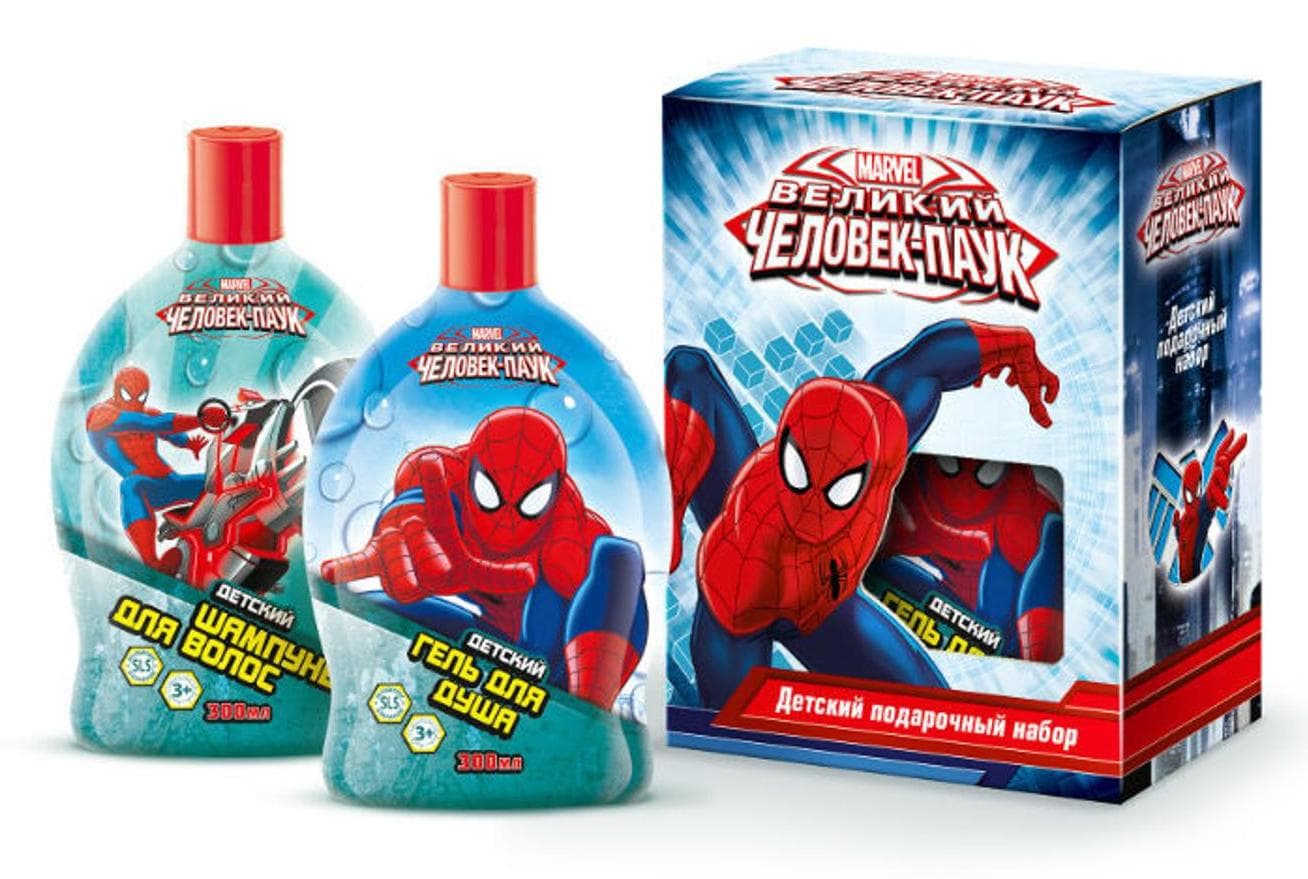 Подарочный Набор Супергерой Шампунь 300Мл  Гель Для Душа 300Мл