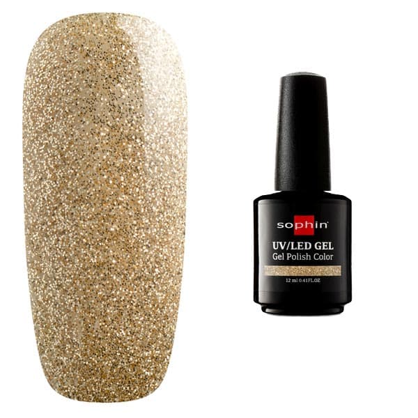 GEL POLISH COLOR UV/LED Гель-лак golden sparkles 12 мл