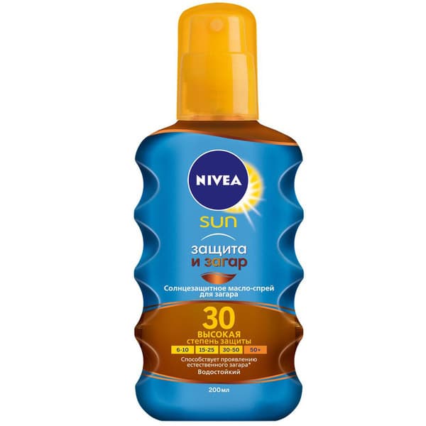 SUN Солнцезащитное масло-спрей для загара Защита и загар SPF30 200 мл