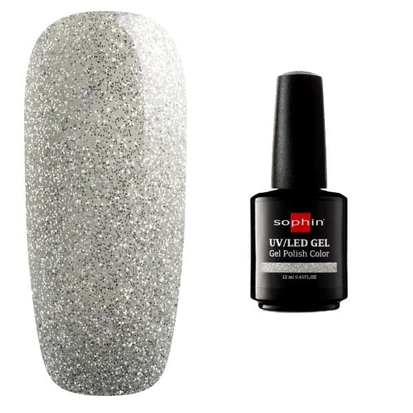 GEL POLISH COLOR UV/LED Гель-лак silver sparkles 12 мл