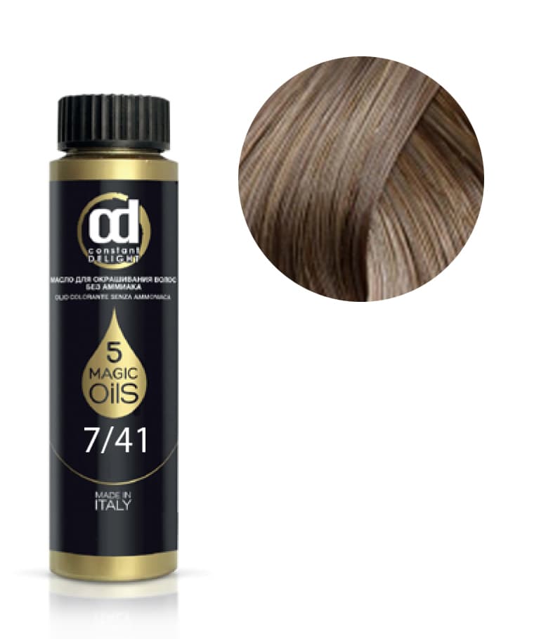 5 MAGIC OILS OLIO COLORANTE Масло для волос без аммиака № 7.41 русый бежевый сандре 50 мл