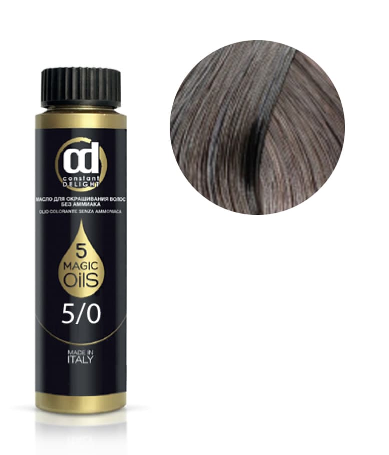 5 MAGIC OILS OLIO COLORANTE Масло для волос без аммиака № 5.0 каштаново-русый 50 мл