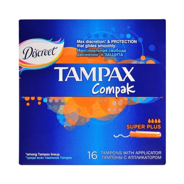 Тампоны COMPAK с аппликатором Super Plus 16 шт
