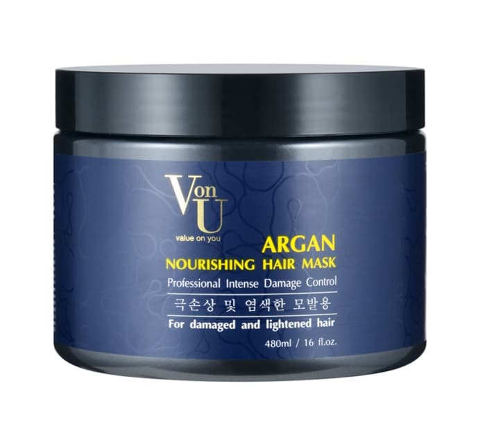 VON-U ARGAN Маска для волос питательная с аргановым маслом 480 мл