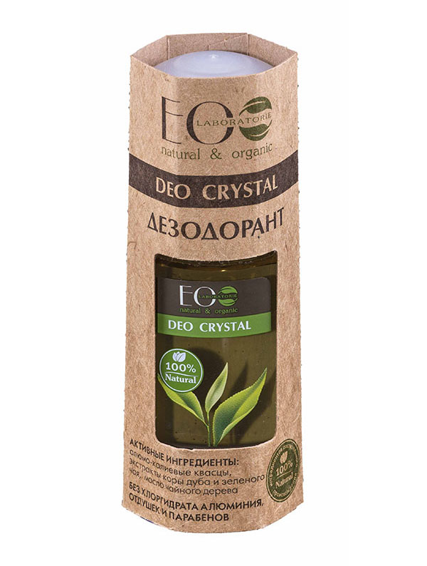 Дезодорант шариковый DEO CRYSTAL Кора дуба и Зеленый чай 50 мл