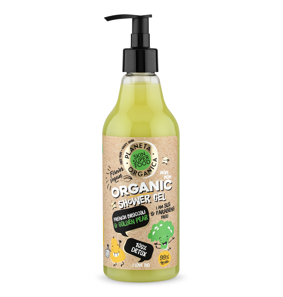 SKIN SUPER FOOD Гель для душа 100% Detox 500 мл