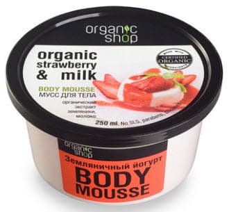 BODY MOUSSE ORGANIC STRAWBERRY &amp; MILK Мусс для тела Земляничный Йогурт 250 мл