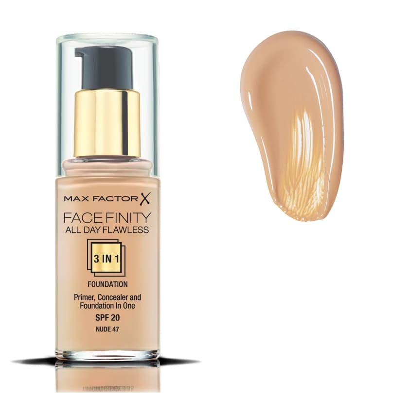 FACEFINITY ALL DAY FLAWLESS 3-IN-1 Тональная основа № 47