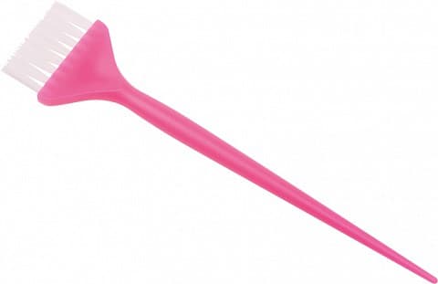 Кисть для окрашивания с белой щетиной узкая розовая JPP048-1 pink